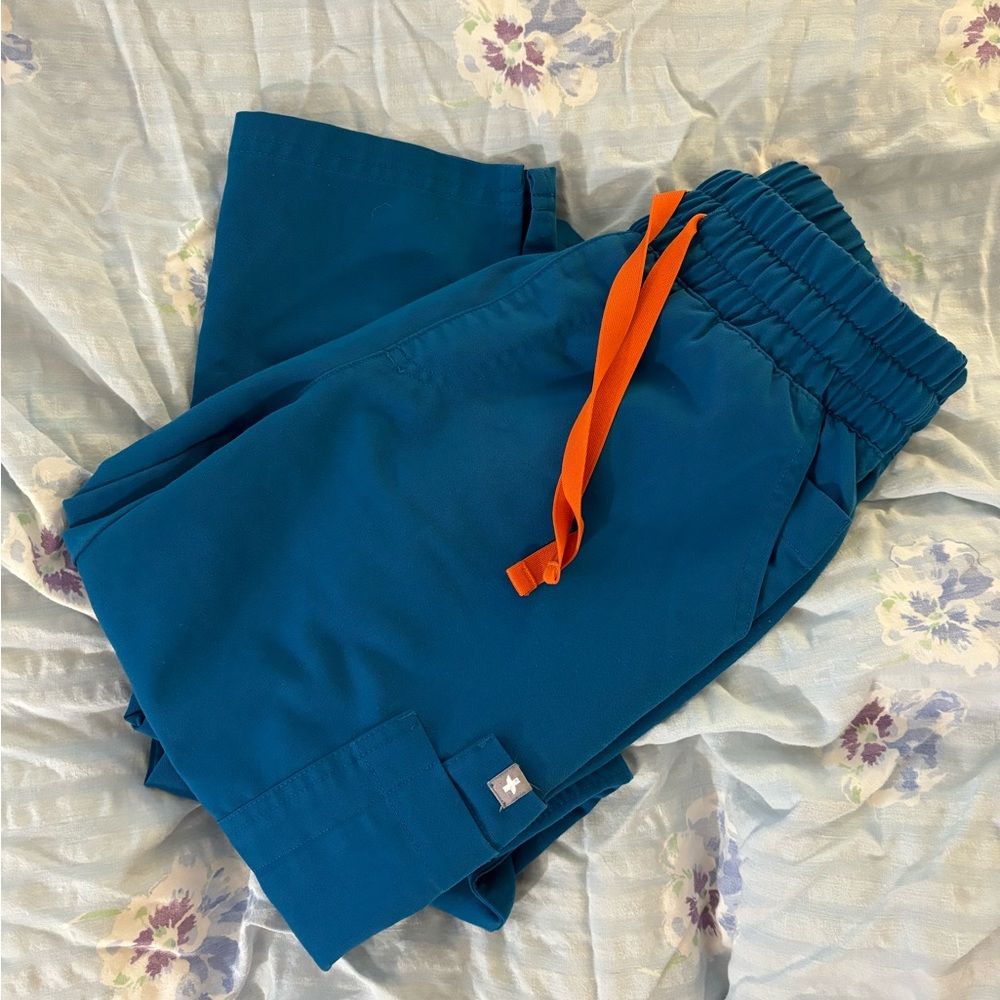 Figs High Waisted Yola Alps Blue Size XXS